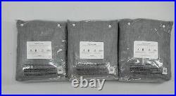 Pottery Barn Belgian Flax Linen Curtain Flagstone 100x96 3 Pack