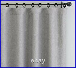 Pottery Barn Belgian Flax Linen Curtain, Gray Chambray, 50x 84 (2 Panels) Nwt