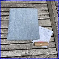 Pottery Barn Belgian Flax Linen Curtains Drapes 50x108 Lined Chambray NWOT