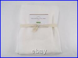 Pottery Barn Belgian Flax Linen Drape Curtain Poletop Sheer 50x 108 White #8607