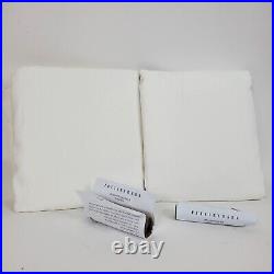 Pottery Barn Belgian Flax Linen Drape Set 2 White 50x84L Curtains Cotton Pair