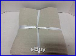 Pottery Barn Belgian Flax Linen Drapes Curtains Panels 50x108 Natural