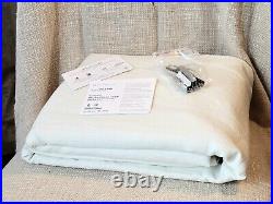 Pottery Barn Belgian Flax Linen Ivory Blackout 3 In 1 Pole Top Curtain Panel