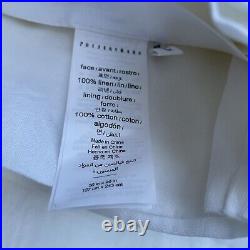 Pottery Barn Belgian Flax Linen Lined Curtains Drapes Set/2 White 50x96 NWOT