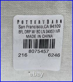 Pottery Barn Belgian Flax Linen Rod Pocket Blackout Curtain 50 x 84, Ivory