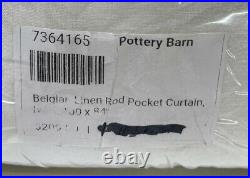 Pottery Barn Belgian Flax Linen Rod Pocket Curtain 100w x 84l, Ivory