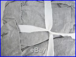 Pottery Barn Belgian Flax Linen Ruffled Shower Curtain Gray 72 New Sold Out