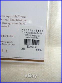 Pottery Barn Belgian Flax Linen Sheer Drape Curtain Panel 50 X 96 Ivory #4694