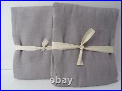 Pottery Barn Belgian Flax Rod Pocket Sheer Curtain 50 x 108 Gray S/2 #7704