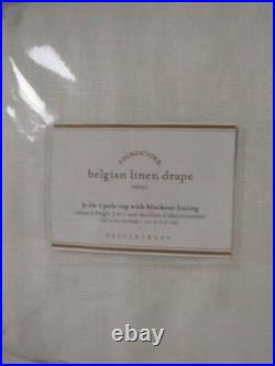 Pottery Barn Belgian Linen Blackout Curtain Made withLibecoT White 50 x 84 Nwt