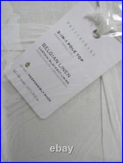 Pottery Barn Belgian Linen Blackout Curtain Made with LibecoT 50 x 84 Ivory NWT