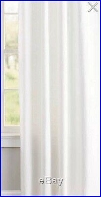 Pottery Barn Belgian Linen Curtain Libeco Linen White 50 X 84 Black Out NEW