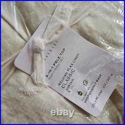 Pottery Barn Belgian Linen Curtains (2) 100x96 Classic Ivory