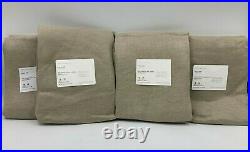 Pottery Barn Belgian Linen Libeco Sheer Curtains Flax Brown 50 x 84 S/4 #A64