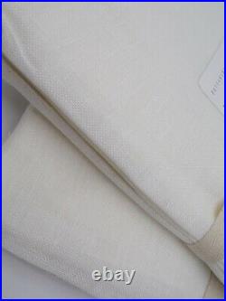 Pottery Barn Belgian Linen Sheer Curtain Drape Panel White 50x 96 S/2 #3617D