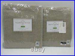 Pottery Barn Belgian Linen Sheer Curtains Flax Brown 50 x 84 S/2 P282