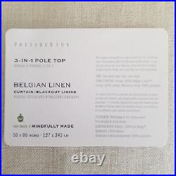 Pottery Barn Belgian Linen With Libeco Blackout Curtain 50x96 Natural