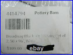 Pottery Barn Broadway Blackout Drape Curtains White 50x 96 Set of 4 #N176