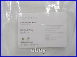 Pottery Barn Broadway Drapes Panels Curtains Unlined S/ 4 White 50 x 108 #7109