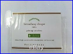 Pottery Barn Broadway Drapes White S/ 4 Panels Curtains White Unlined 84 #4107