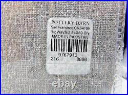 Pottery Barn Broadway Unlined Drape Curtain Panels Gray 50x 84 S/ 4 #2608B