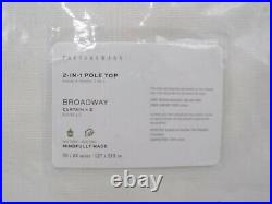 Pottery Barn Broadway Unlined Drapes Panels Curtains Ivory 50x 84 S/4 #F61