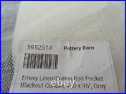 Pottery Barn Bryce Drape Curtain Pole Pocket Buffalo Check 100 X 96