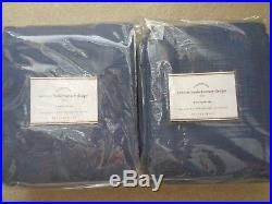Pottery Barn COTTON BASKETWEAVE DRAPES-SET OF 2-INK BLUE-50 X 108-NIPPICK QUAN