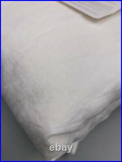 Pottery Barn Classic Belgian Drape Curtain Cotton Lined 100x 84 White #8829M