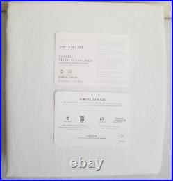 Pottery Barn Classic Belgian Flax Blackout Curtain Drapes 50x96 White #A1218