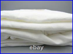 Pottery Barn Classic Belgian Flax Linen Cotton Lined Curtain White 50x96 #Q114