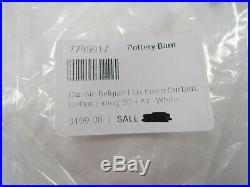 Pottery Barn Classic Belgian Flax Linen Curtain Cotton Lining 84 White #7660
