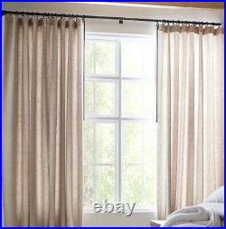Pottery Barn Classic Belgian Flax Linen Curtain Set of 2 Cotton Lining 50X108