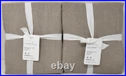 Pottery Barn Classic Belgian Flax Linen Drape Curtain (1) 100 x 84 Dark Flax