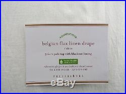 Pottery Barn Classic Belgian Flax Linen Drape Curtain Blackout Ivory 108 #4698