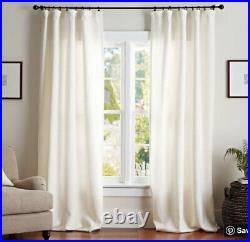Pottery Barn Classic Belgian Flax Linen drape curtains 50x108 ivory Pair 2