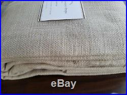 Pottery Barn Cotton Basketweave Panels Drapes Curtains Flax S/ 2 108 #3045
