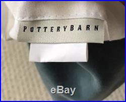 Pottery Barn Curtains Drapes Panel Velvet Blackout Vintage Pool Teal Blue 100 84