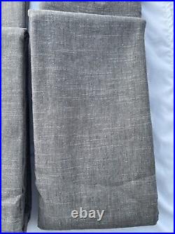 Pottery Barn Curtains Emery Linen Blackout Curtain Gray 50 W x 108 L MSRP $209
