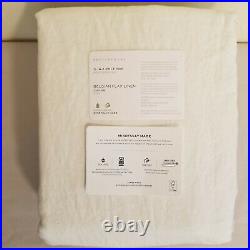 Pottery Barn Custom Belgian Flax Linen Curtain 144x99 Cotton Lined Classic Ivory
