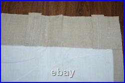 Pottery Barn Custom Classic Belgian Linen Drape Curtain Panel 126x92 Dark Flax