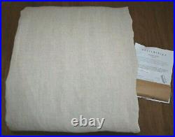 Pottery Barn Custom Classic Belgian Linen Drape Curtain Panel 126x92 Dark Flax