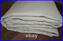 Pottery Barn Custom Classic Belgian Linen Drape Curtain Panel 126x92 Dark Flax