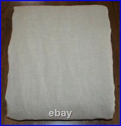 Pottery Barn Custom Classic Belgian Linen Drape Curtain Panel 126x92 Dark Flax