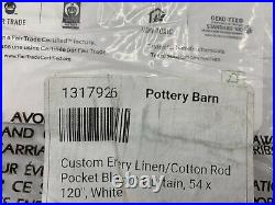 Pottery Barn Custom Emery Blackout Drape Panel Curtain 54x 120 White 103D