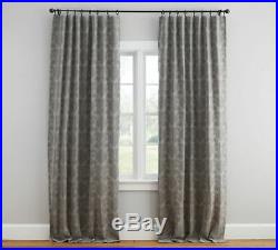Pottery Barn DEPHINA JACQUARD CURTAINS-SET OF TWO-50 X 96-CHARCOAL-NEW IN PACKAG