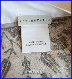 Pottery Barn Damask Linen Cotton Rod Pocket Curtains 50x84 3 Pc