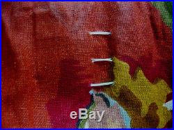 Pottery Barn Drape Panels (2) VANESSA Lined 50x84 Deep Rusty Red Floral