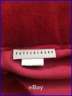 Pottery Barn Drapery Panel Tab Curtains Cotton Solid Red 63 x 48 Set of 4
