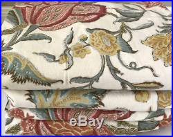 Pottery Barn Drapes Cynthia Palampore Floral 50 x 108 1 Pair Curtains Lined
